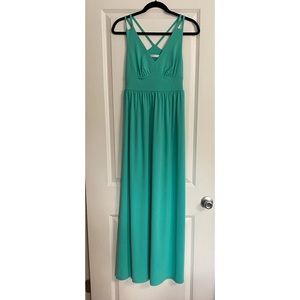 Susana Monaco Teal Strappy Maxi Dress
